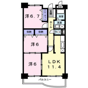 3LDK 間取り図
