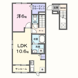 1LDK 間取り図