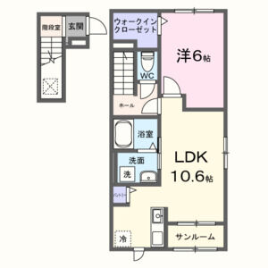1LDK 間取り図