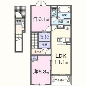 2LDK 間取り図