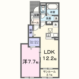 1LDK 間取り図