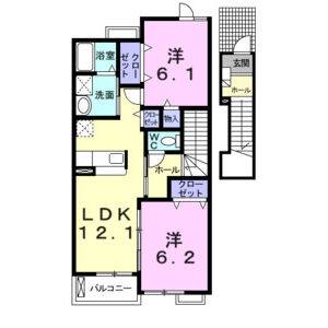 2LDK 間取り図