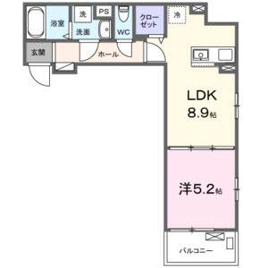 1LDK 間取り図