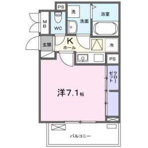 1K 間取り図