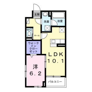 1LDK 間取り図