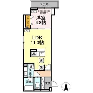 1LDK 間取り図