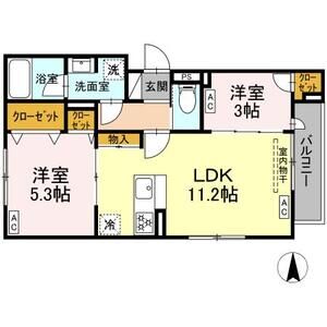 2LDK 間取り図