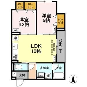 2LDK 間取り図
