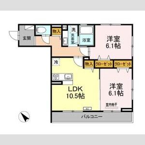 2LDK 間取り図