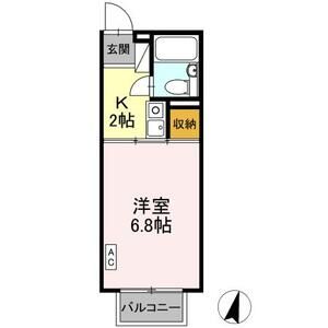 1K 間取り図