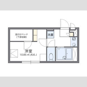 1K 間取り図