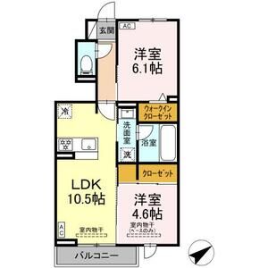 2LDK 間取り図