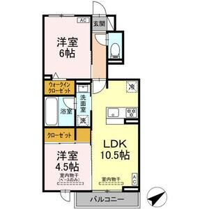2LDK 間取り図
