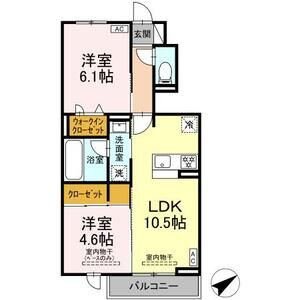 2LDK 間取り図