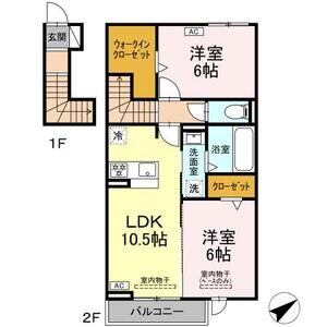 2LDK 間取り図
