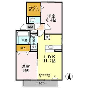 2LDK 間取り図