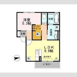 1LDK 間取り図