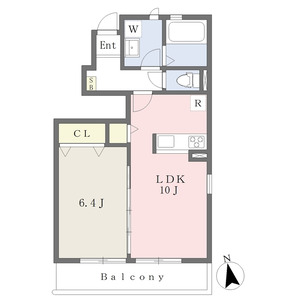 1LDK 間取り図
