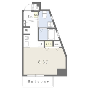ワンルーム 間取り図