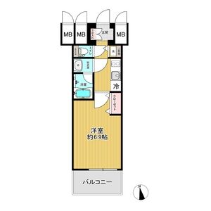 1K 間取り図