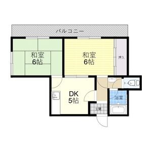 2DK 間取り図