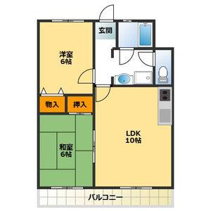 2DK 間取り図