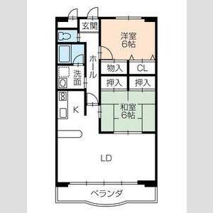2LDK 間取り図
