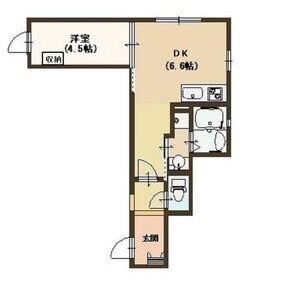 1DK 間取り図