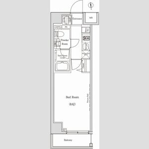 1K 間取り図