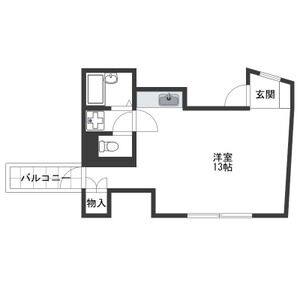 ワンルーム 間取り図