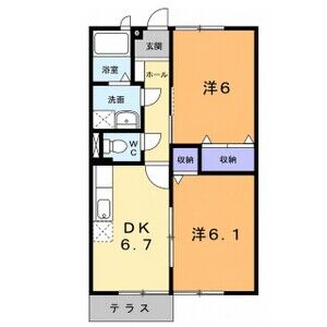 2DK 間取り図