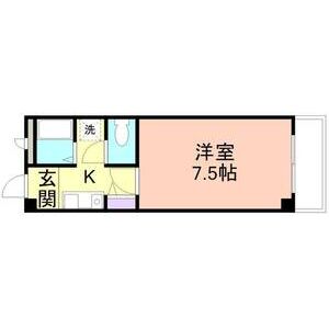 1K 間取り図