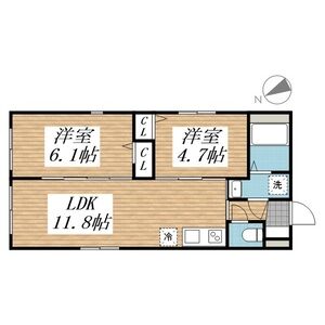 2LDK 間取り図