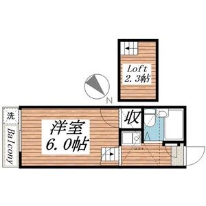 1K 間取り図