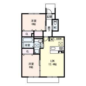 2LDK 間取り図