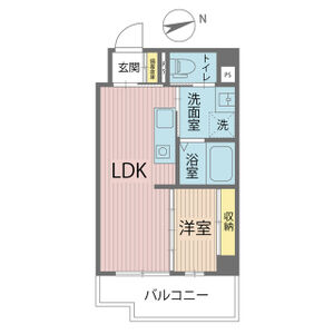 1DK 間取り図