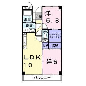 2LDK 間取り図