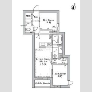 2LDK 間取り図