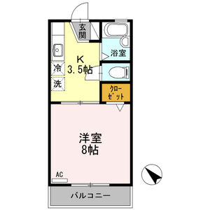 1K 間取り図