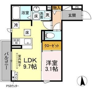 1LDK 間取り図