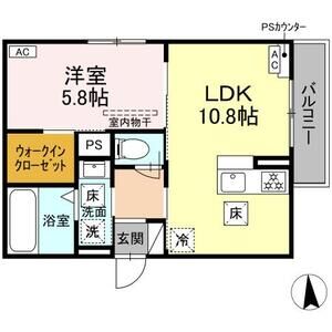 1LDK 間取り図