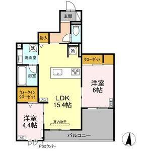 2LDK 間取り図