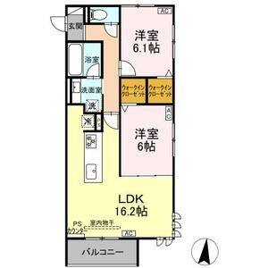2LDK 間取り図