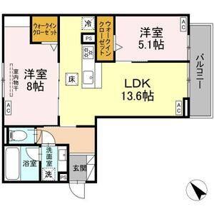 2LDK 間取り図
