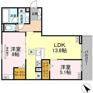 2LDK 間取り図