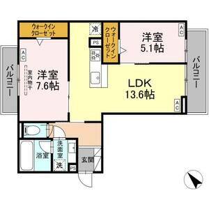 2LDK 間取り図
