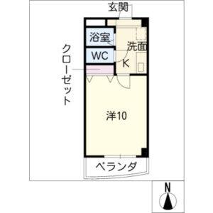 1K 間取り図
