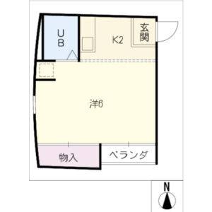 1K 間取り図