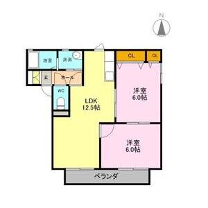 2LDK 間取り図