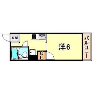 1K 間取り図